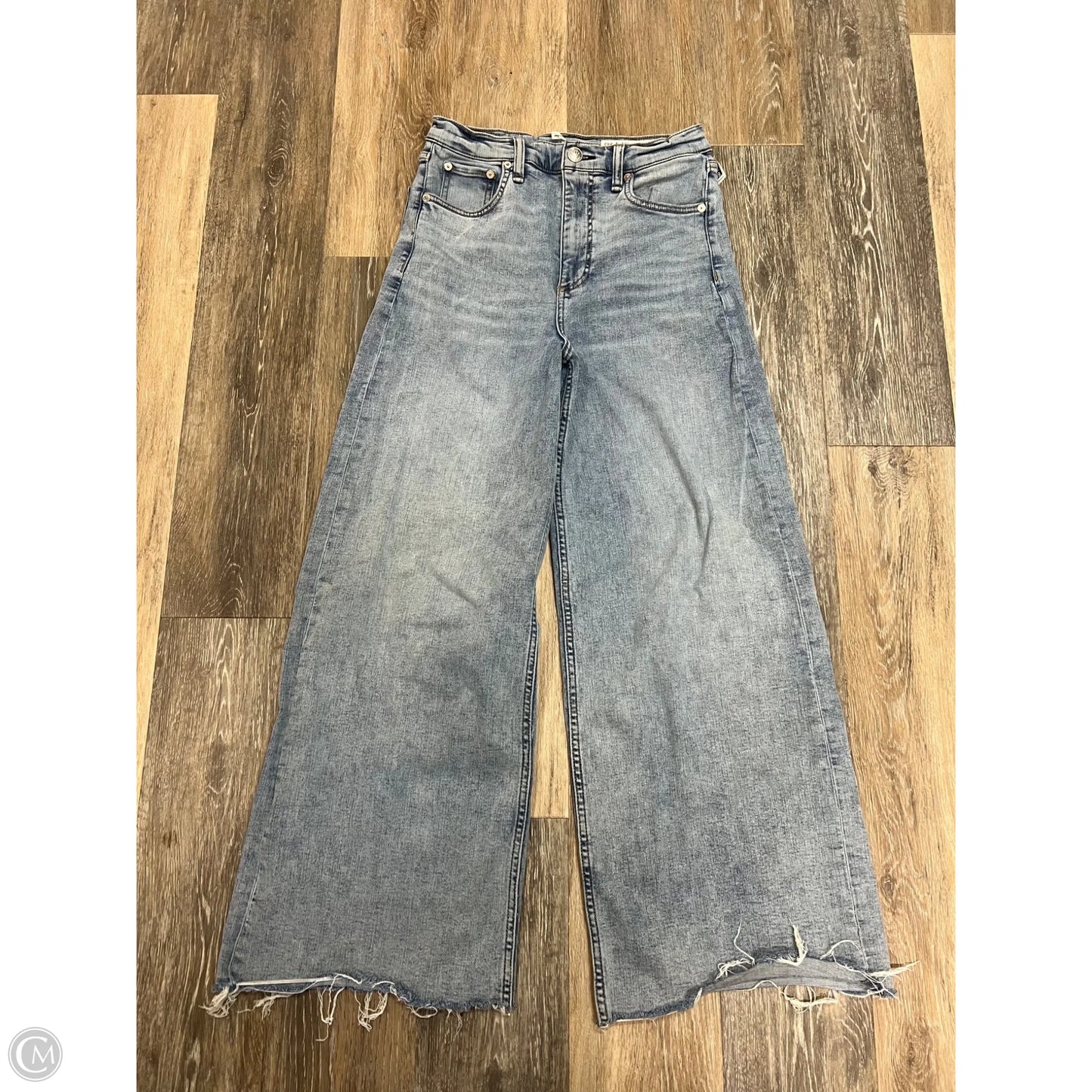 Jeans Straight By Rag And Bone In Blue Denim, Size: 6/28