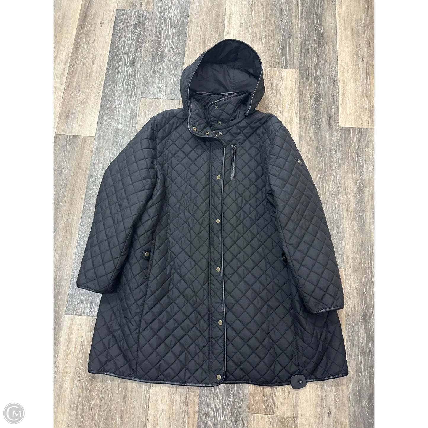 Coat Puffer & Quilted By Lauren By Ralph Lauren In Black, Size: 3x