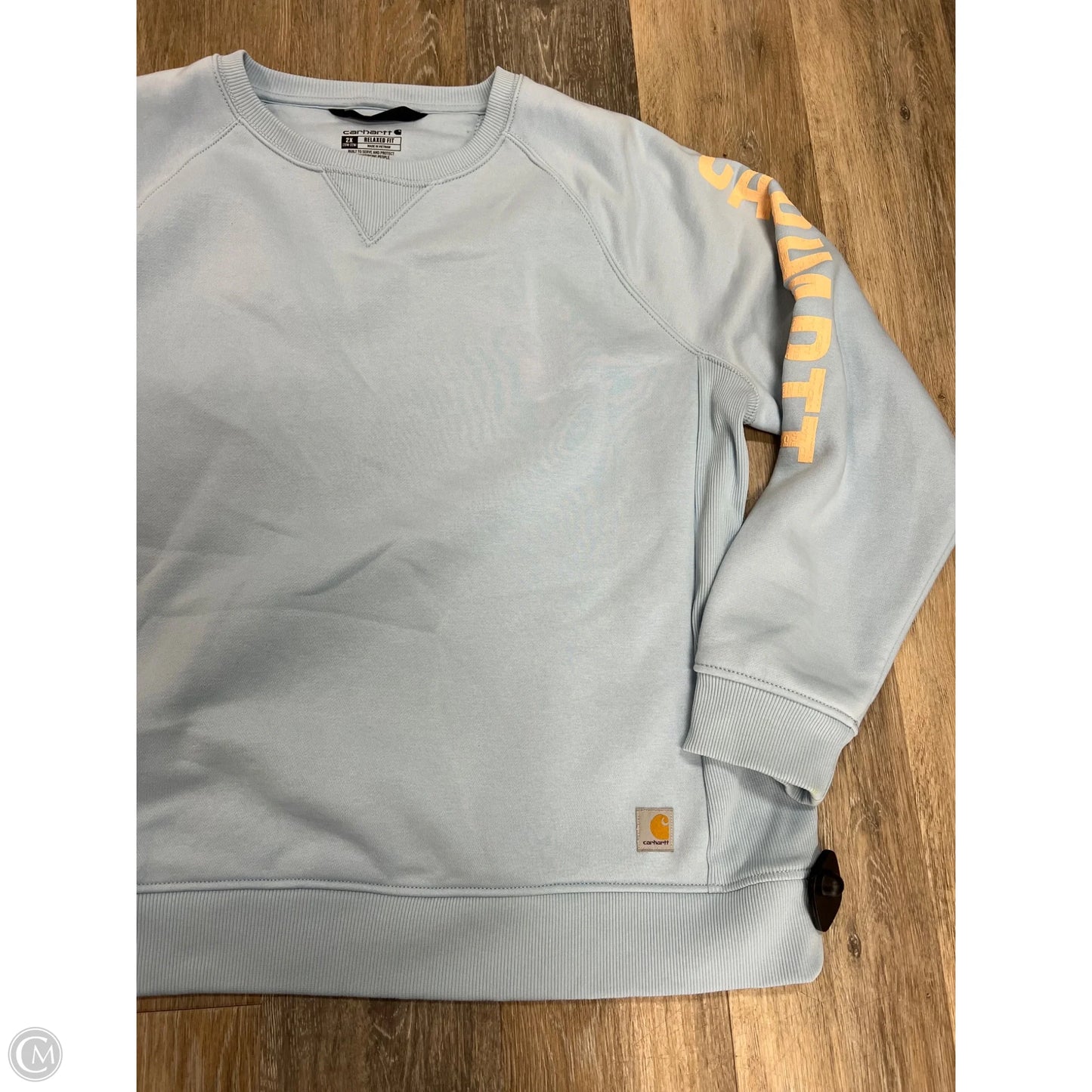 Athletic Sweatshirt Crewneck By Carhartt In Blue, Size: 2x