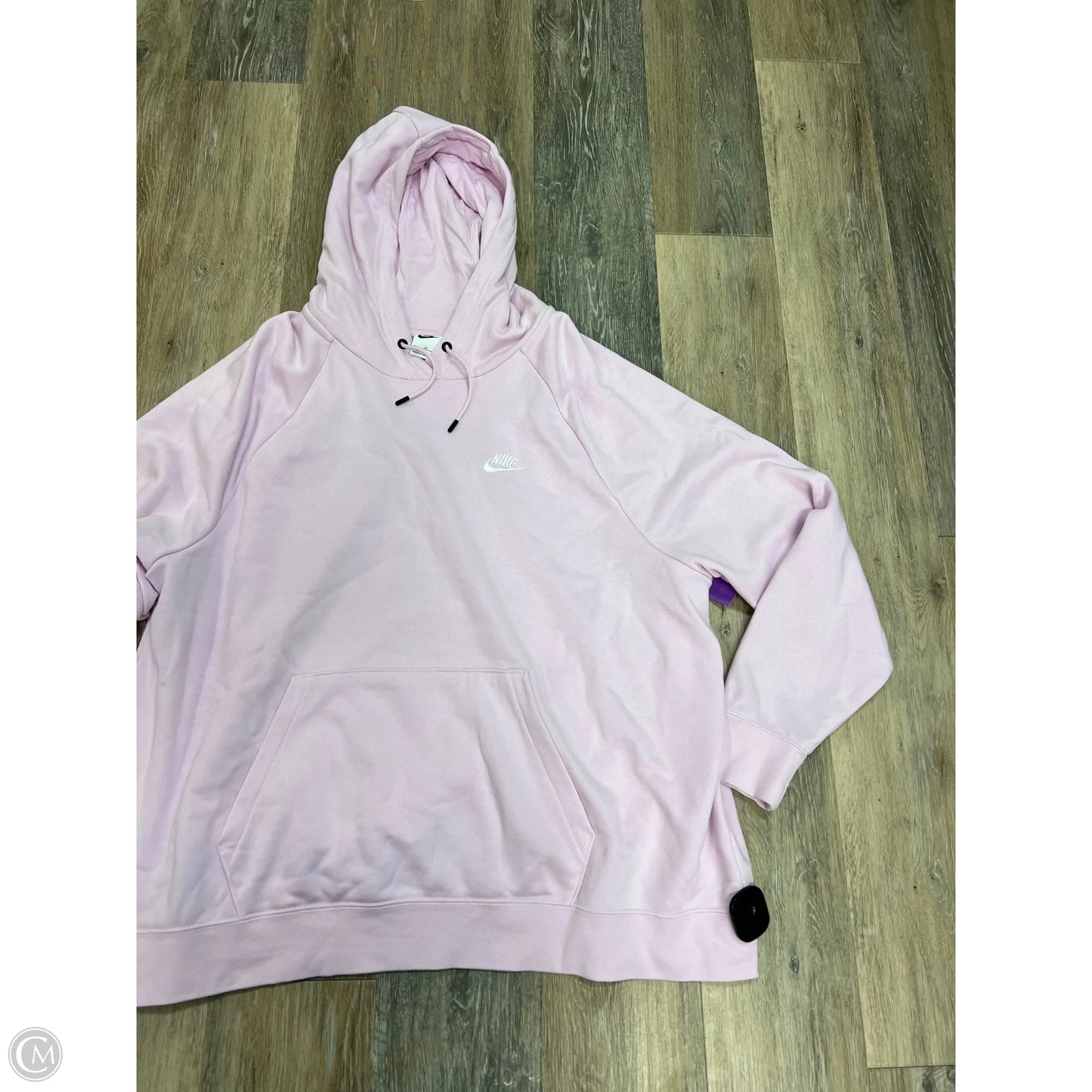 Athletic Sweatshirt Hoodie By Nike Apparel In Pink, Size: 2x