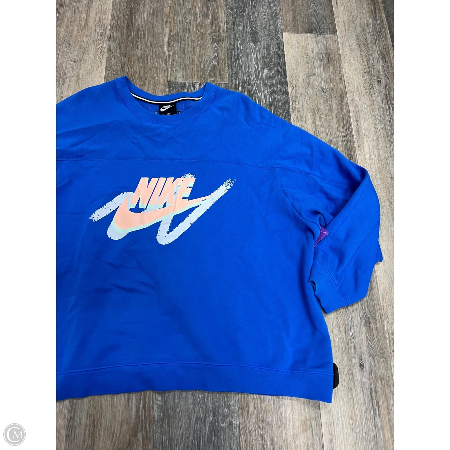 Athletic Sweatshirt Crewneck By Nike Apparel In Blue, Size: 2x
