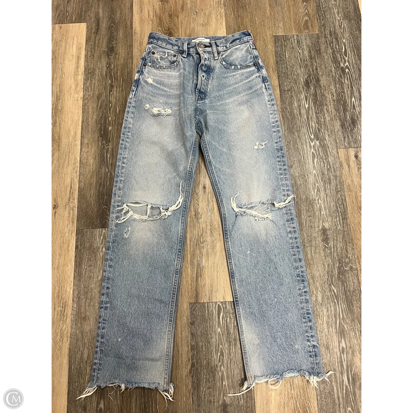 Jeans Straight By Moussy In Blue Denim, Size: 1/25