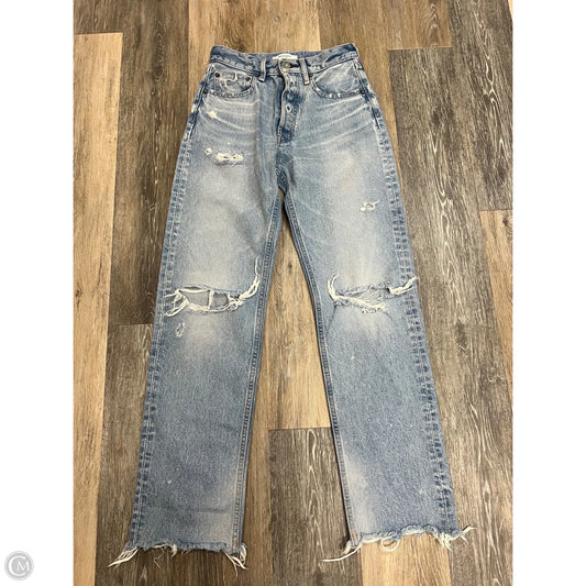 Jeans Straight By Moussy In Blue Denim, Size: 1/25