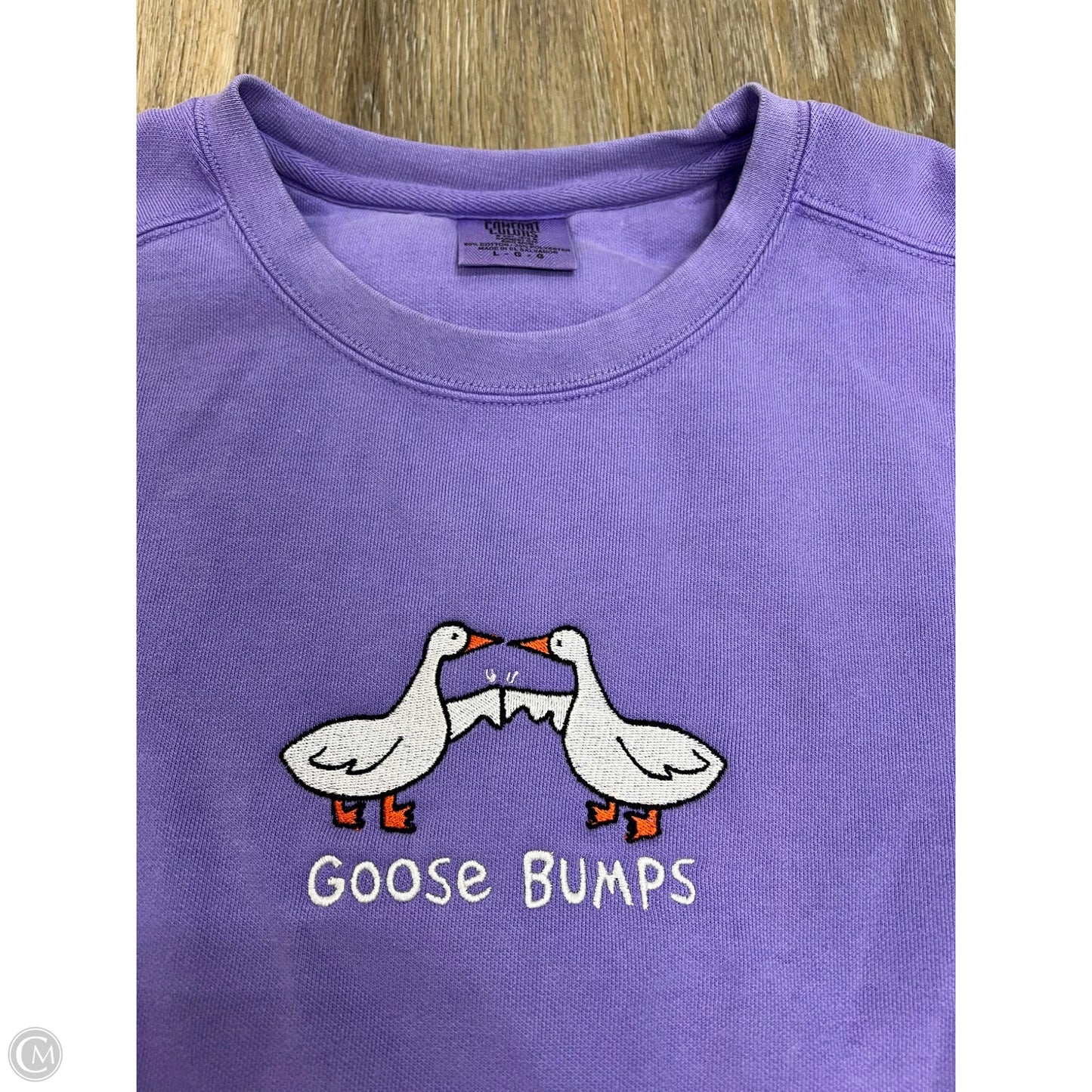 Sweatshirt Crewneck By Comfort Colors In Purple, Size: L