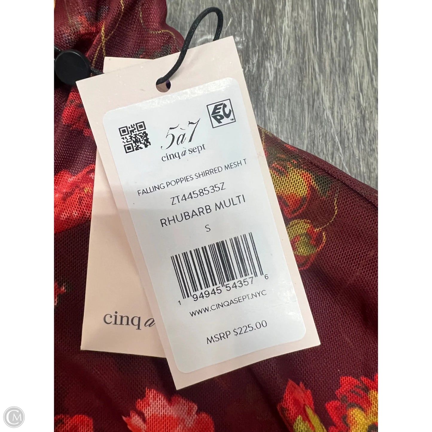 Top Long Sleeve Designer By Cinc A Sept In Floral Print, Size: S