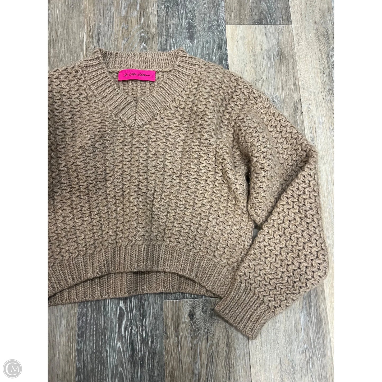 Sweater Cashmere Designer By The Elder Statesman In Tan, Size: S