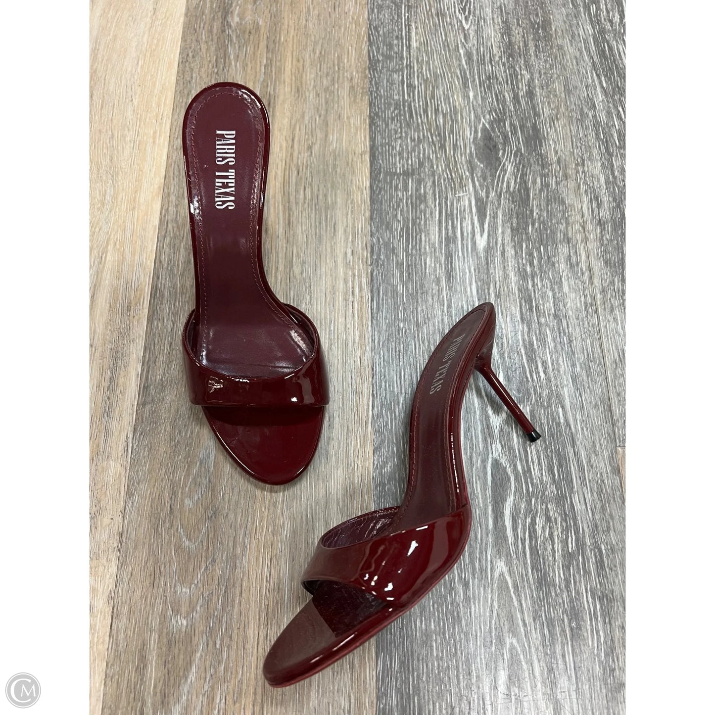 Sandals Designer By Paris Texas In Maroon, Size: 8
