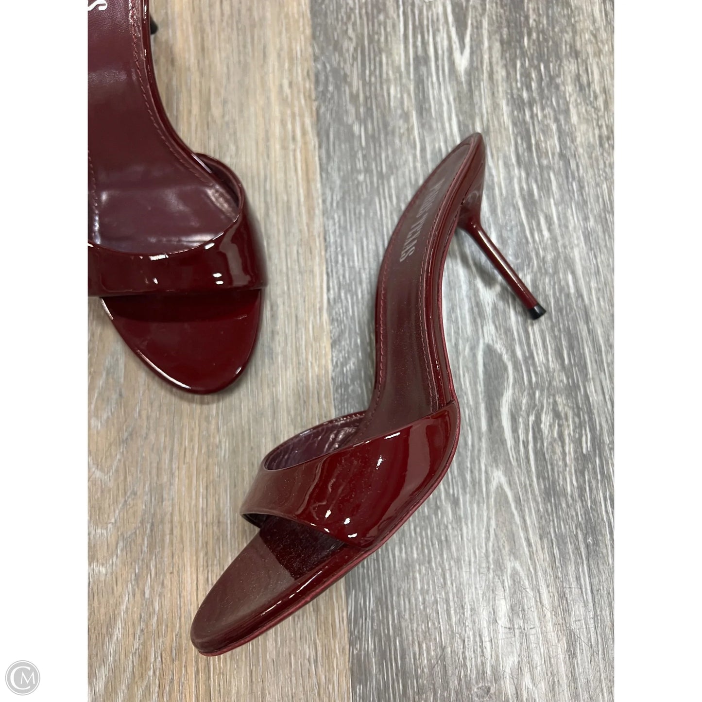 Sandals Designer By Paris Texas In Maroon, Size: 8