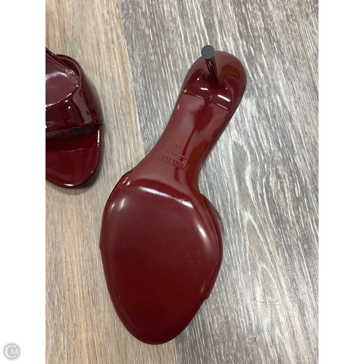 Sandals Designer By Paris Texas In Maroon, Size: 8