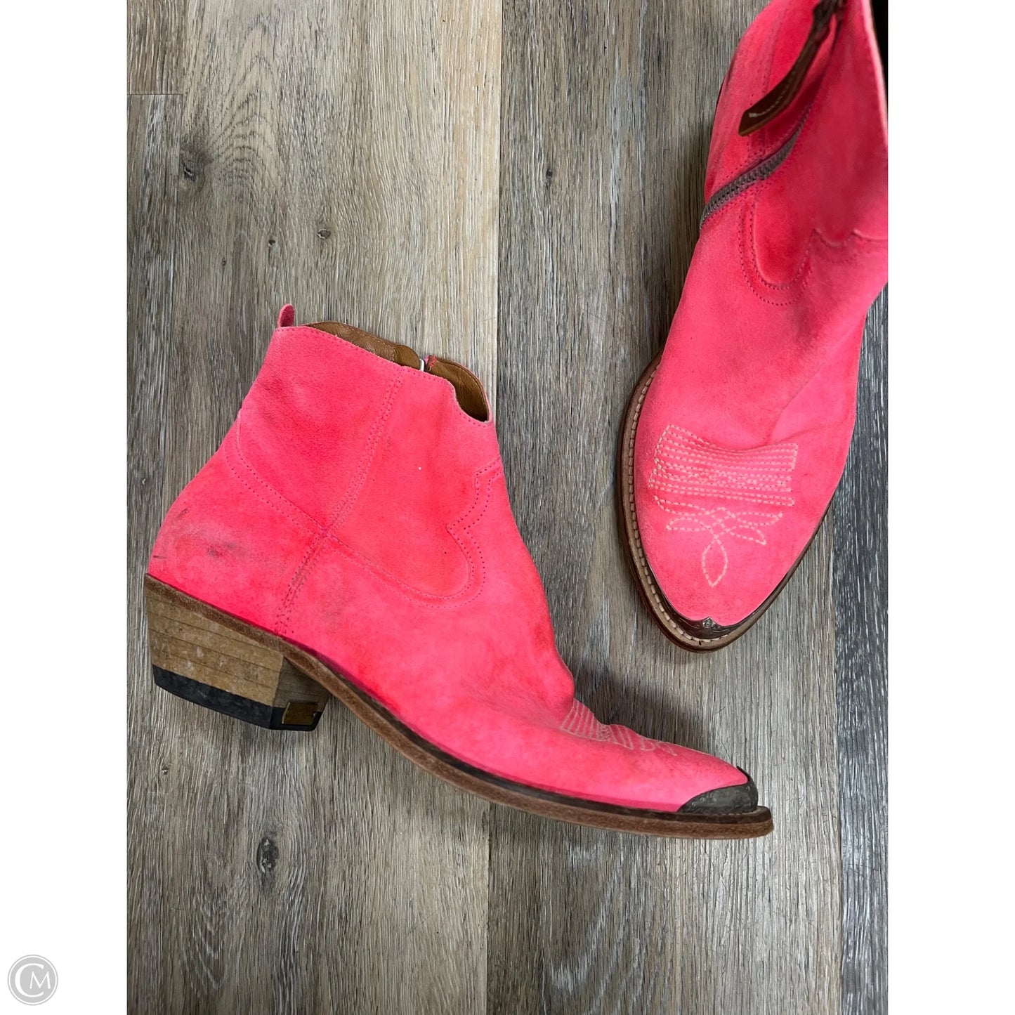 Boots Luxury Designer By Golden Goose In Pink, Size: 7