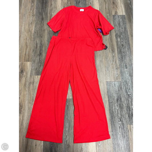 Lounge Set Pants By Things Between In Red, Size: Xl