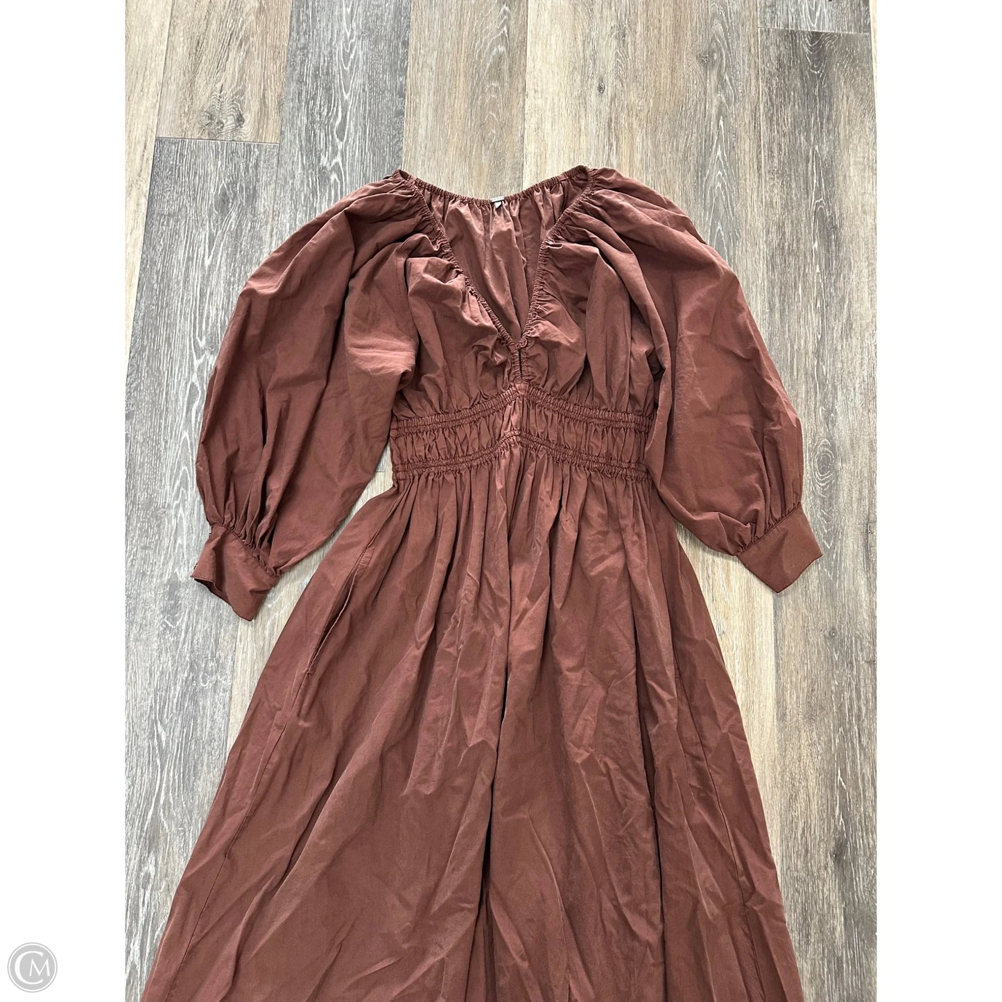 Dress Casual Maxi By Young Fabulous & Broke In Brown, Size: S