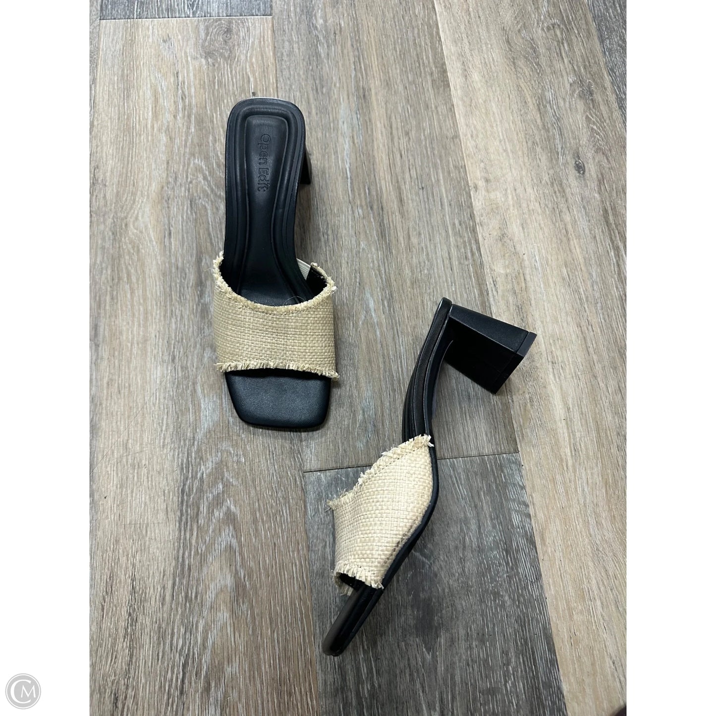 Sandals Heels Kitten By Open Edit In Black, Size: 5.5