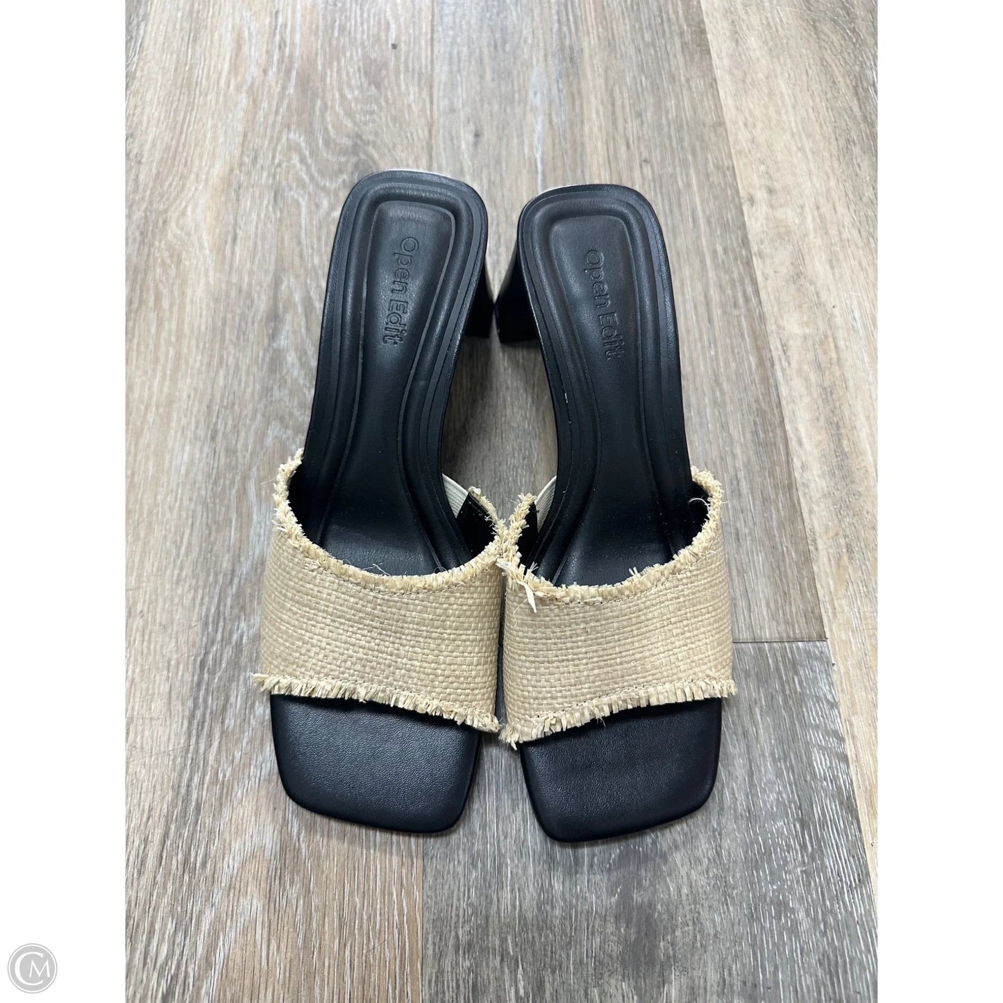 Sandals Heels Kitten By Open Edit In Black, Size: 5.5
