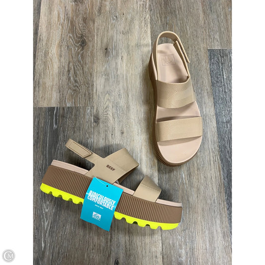 Sandals Heels Platform By Reef In Tan, Size: 11