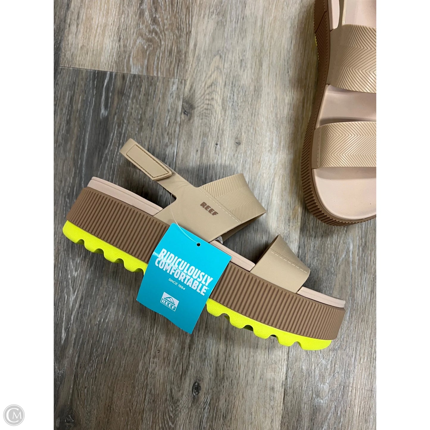 Sandals Heels Platform By Reef In Tan, Size: 11
