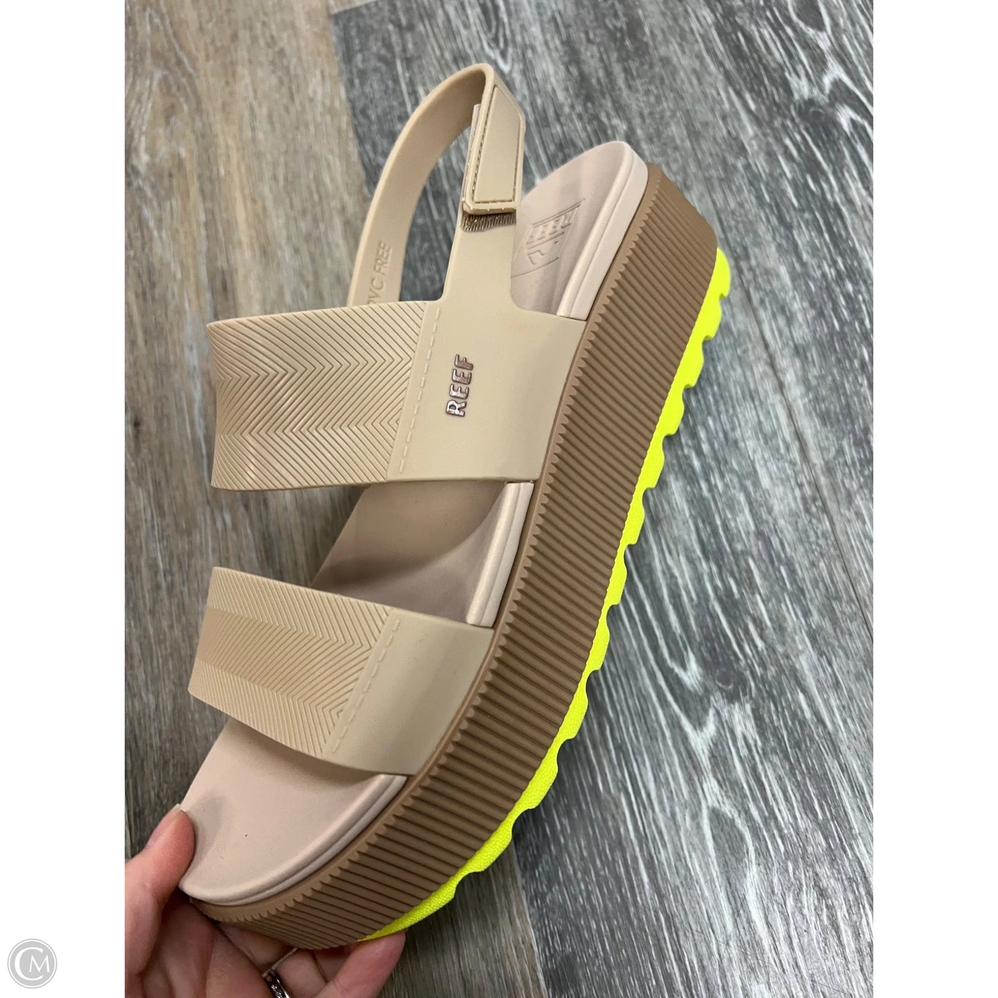 Sandals Heels Platform By Reef In Tan, Size: 11