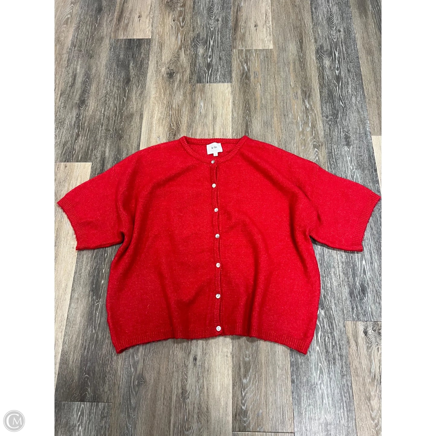 Sweater Short Sleeve By Le Lis In Red, Size: L
