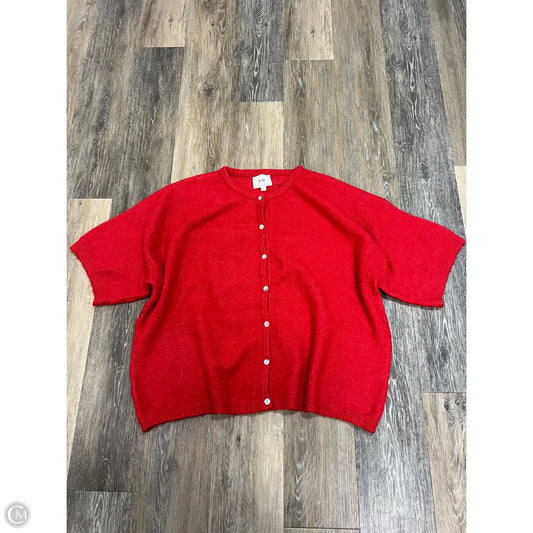 Sweater Short Sleeve By Le Lis In Red, Size: L