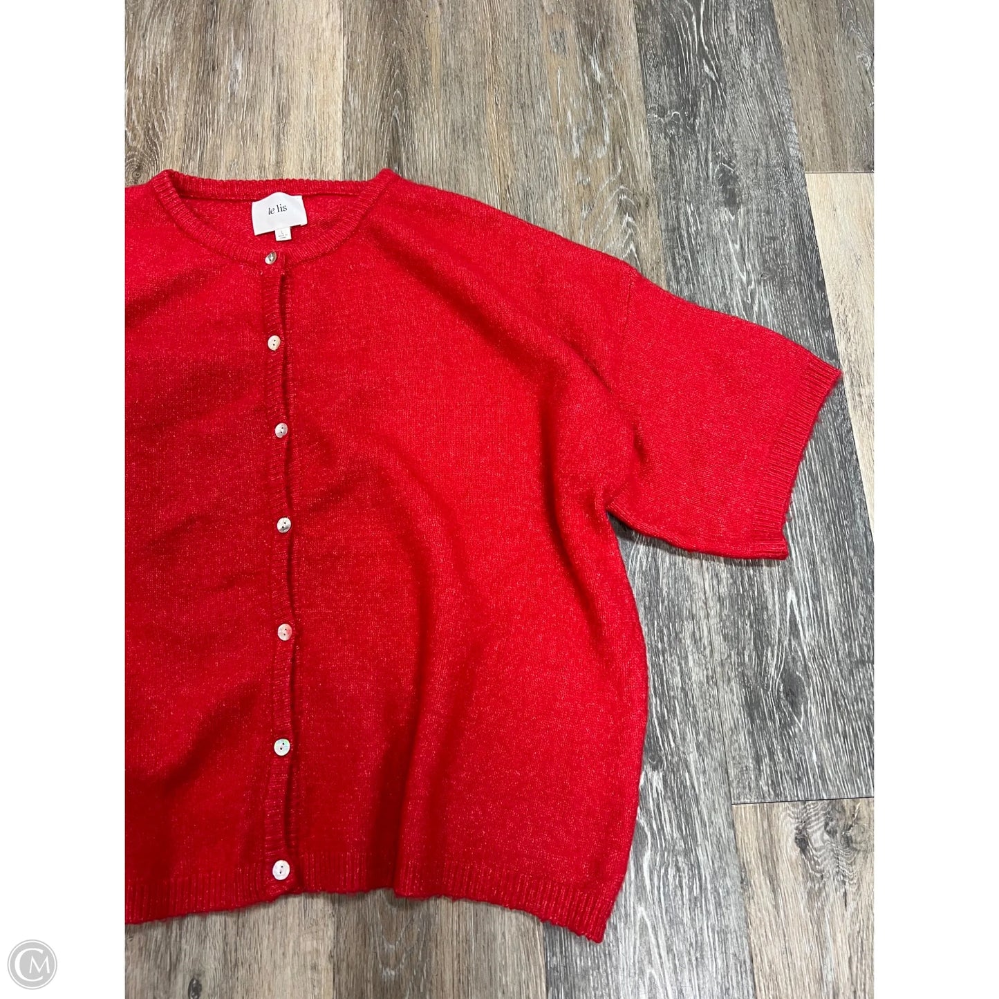 Sweater Short Sleeve By Le Lis In Red, Size: L