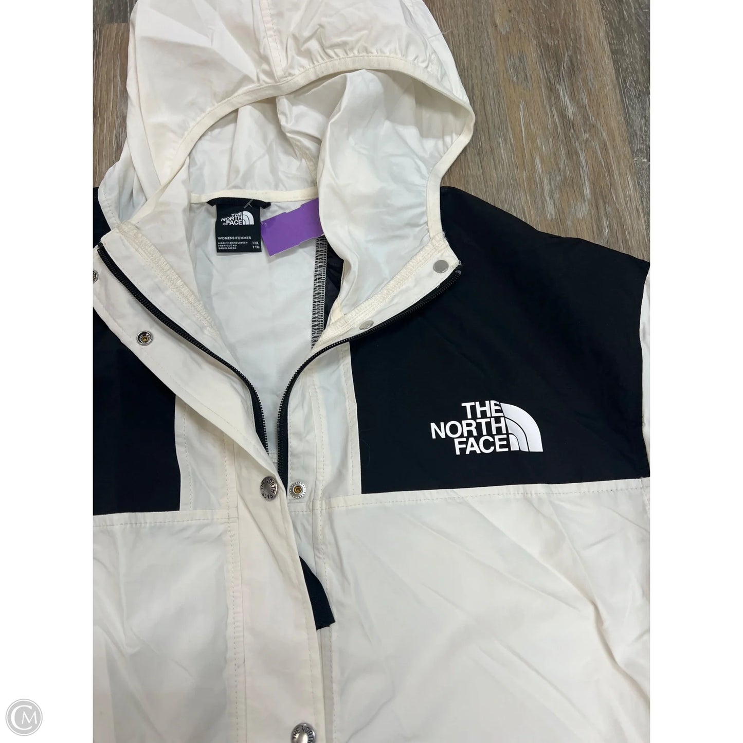 Athletic Jacket By The North Face In Black & Cream, Size: Xxl