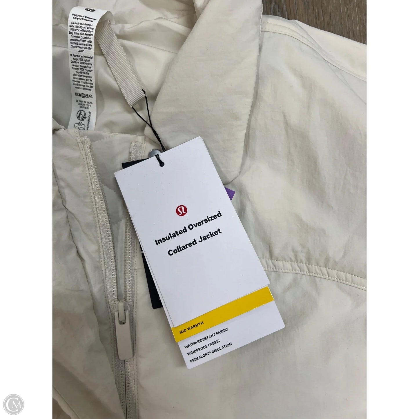 Jacket Puffer & Quilted By Lululemon In White, Size: Xl