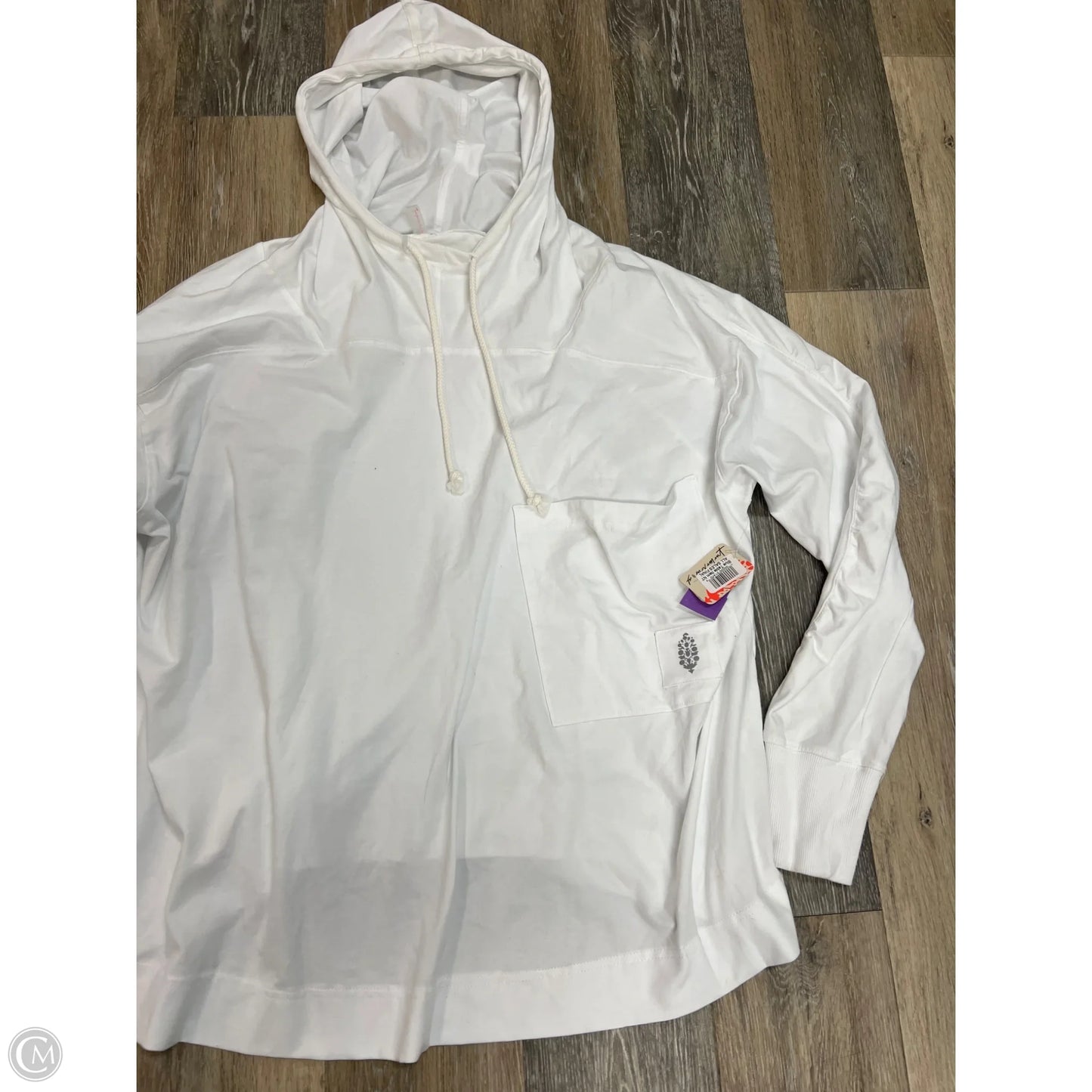 Athletic Top Long Sleeve Hoodie By Free People In White, Size: M
