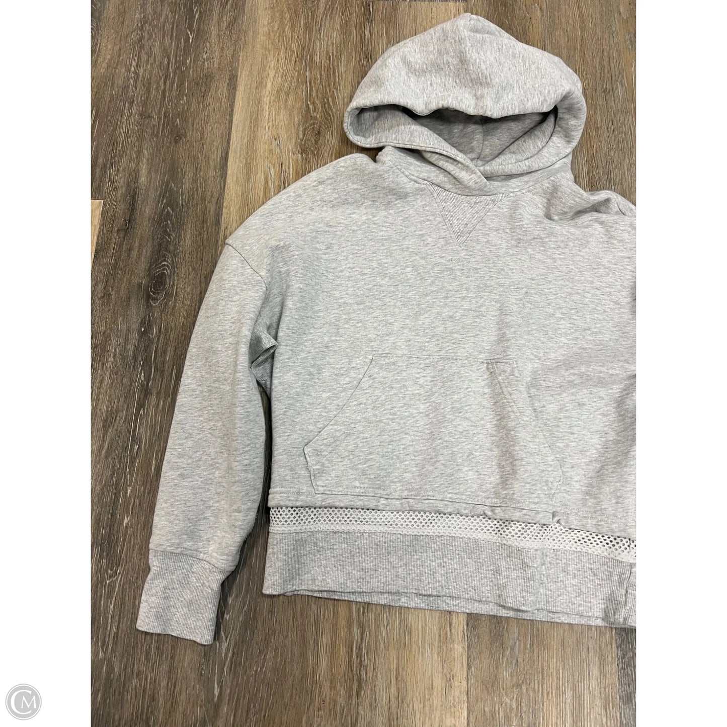 Athletic Sweatshirt Hoodie By Lululemon In Grey, Size: 4