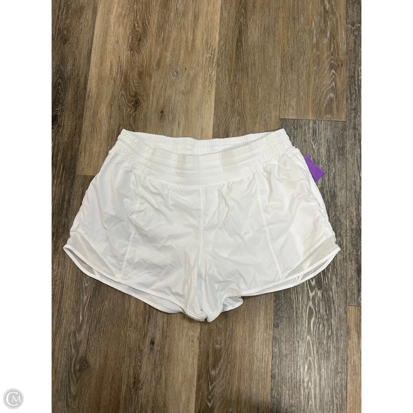 Athletic Shorts By Lululemon In White, Size: 14