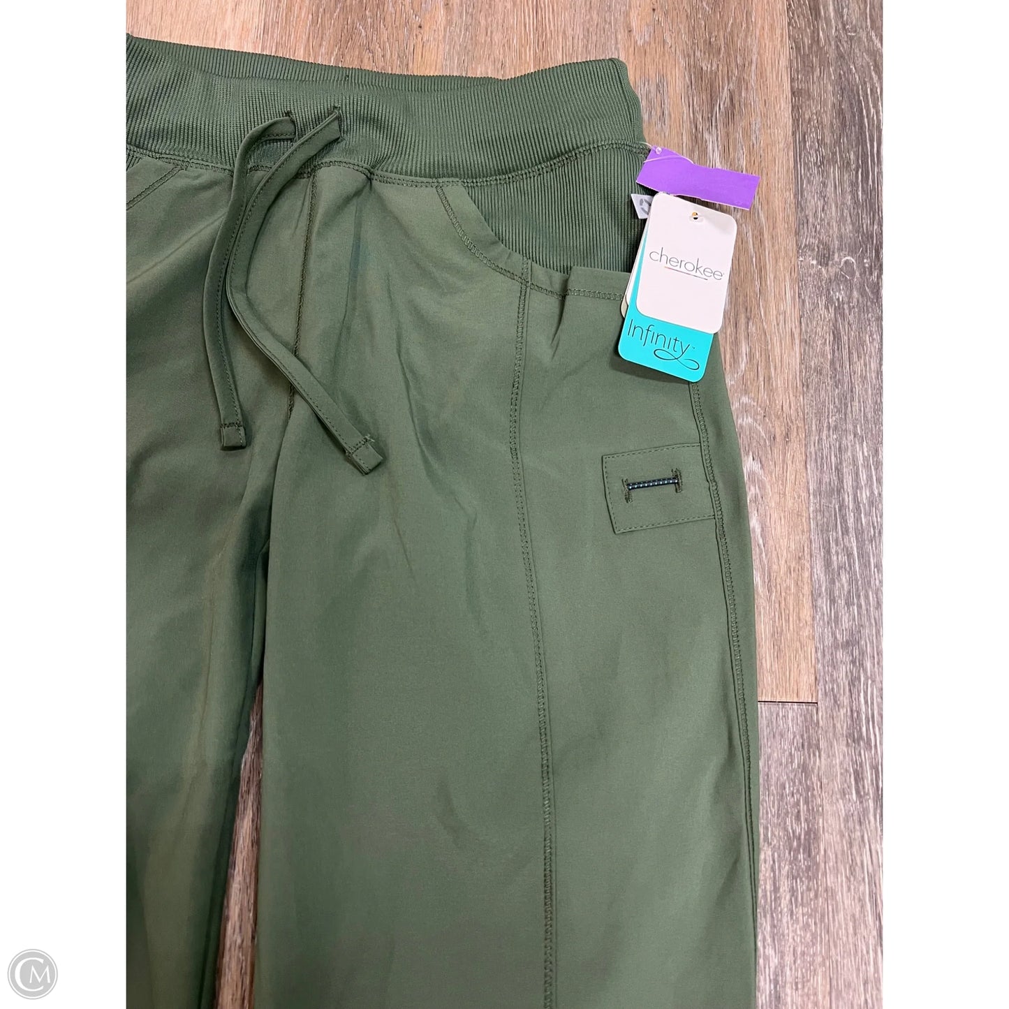 Athletic Pants By Cherokee In Green, Size: Xs (tall)
