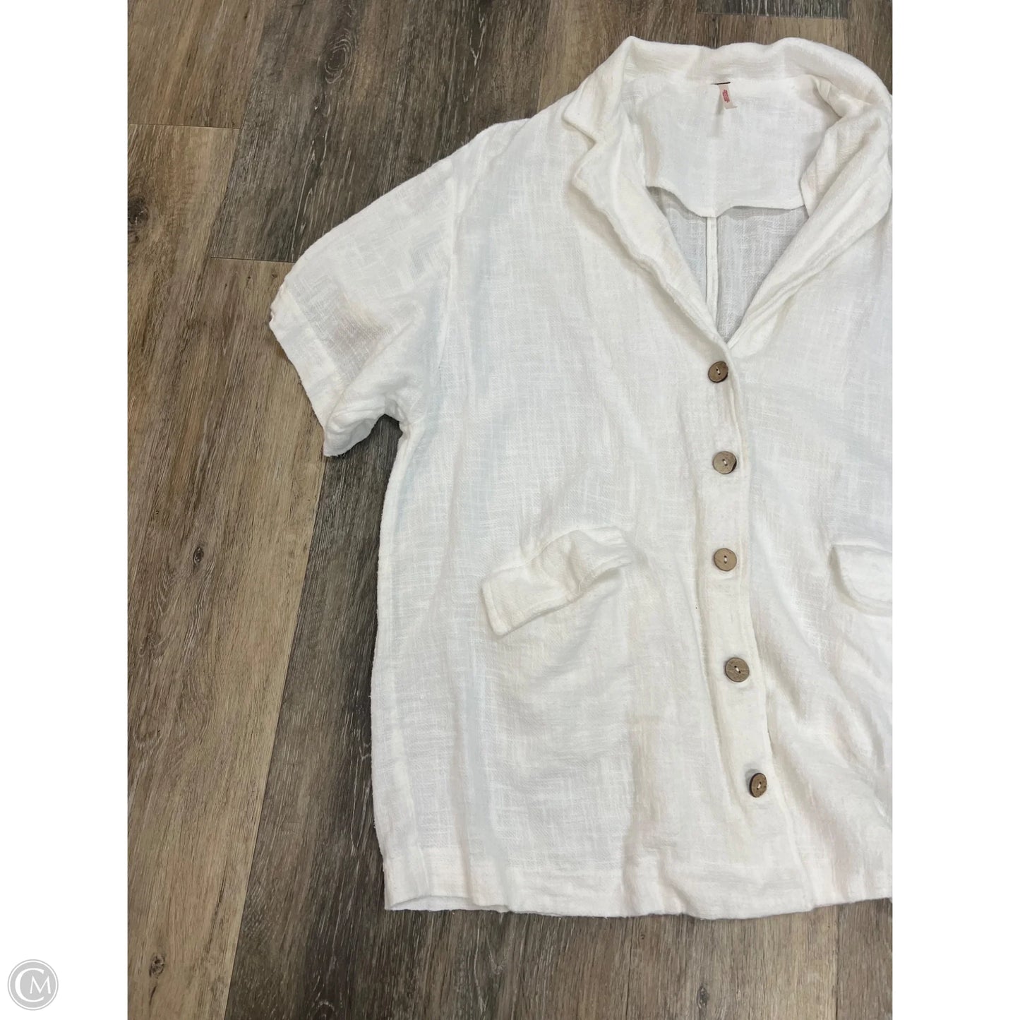 Blazer Blouse By Free People In White, Size: M