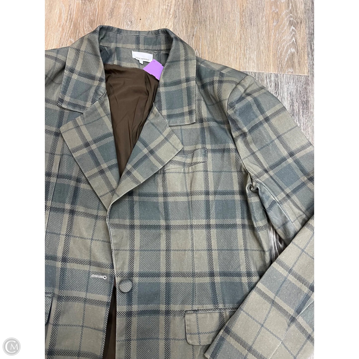 Blazer By We Wore What In Plaid Pattern, Size: L