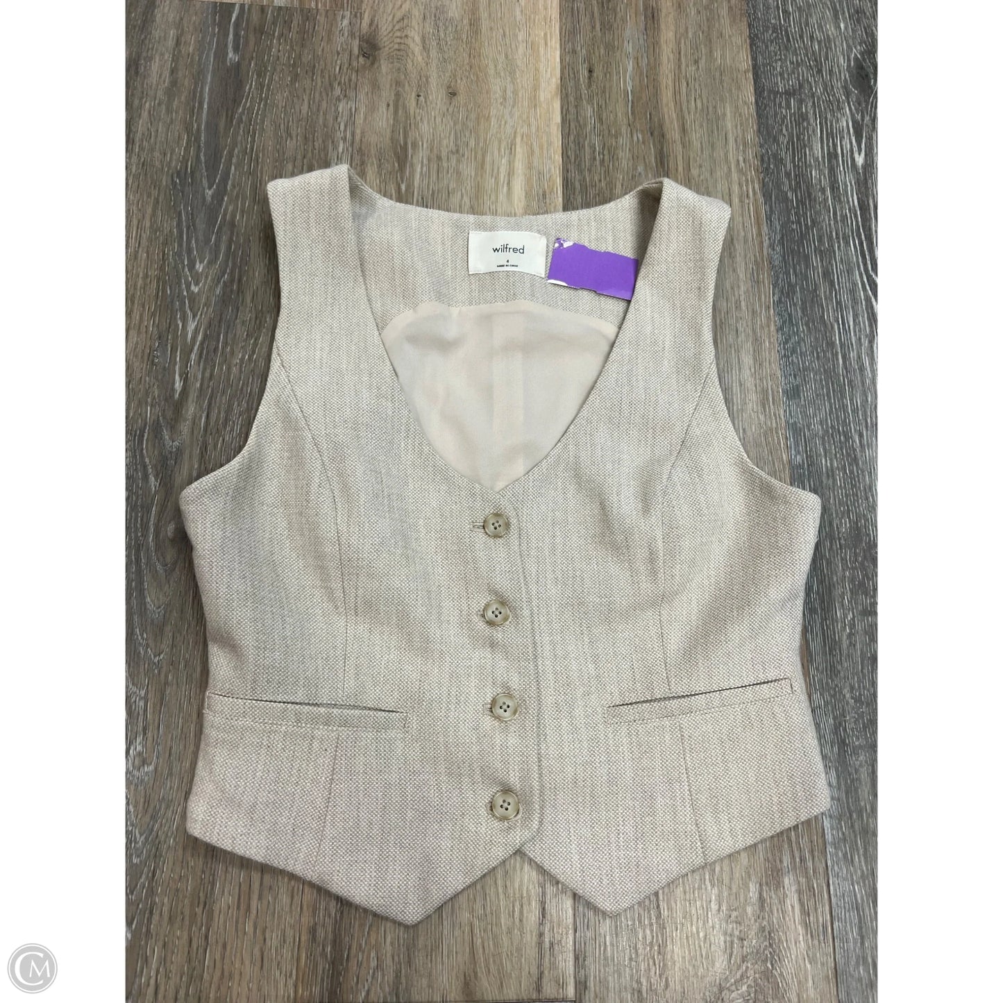 Vest Other By Wilfred In Tan, Size: 4