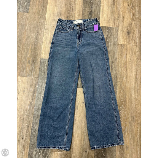 Jeans Wide Leg By Hollister In Blue Denim, Size: 000S