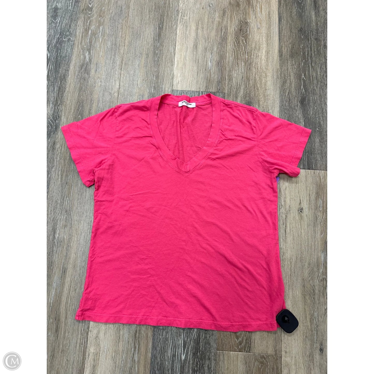 Top Short Sleeve By Perfect White Tee In Pink, Size: M