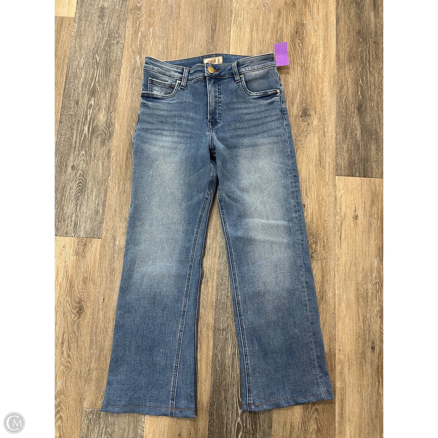 Jeans Flared By Kut In Blue Denim, Size: 4