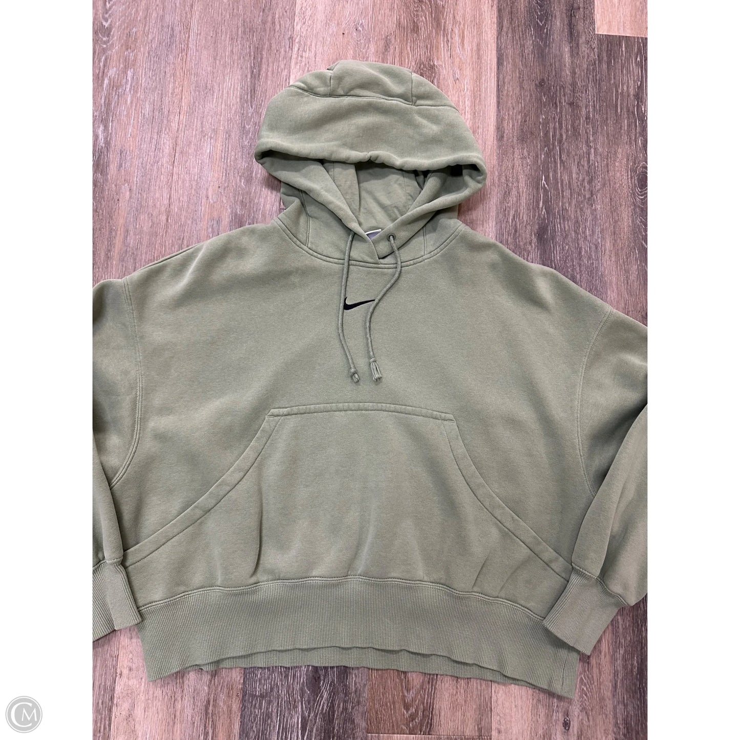 Athletic Sweatshirt Hoodie By Nike Apparel In Green, Size: Xs