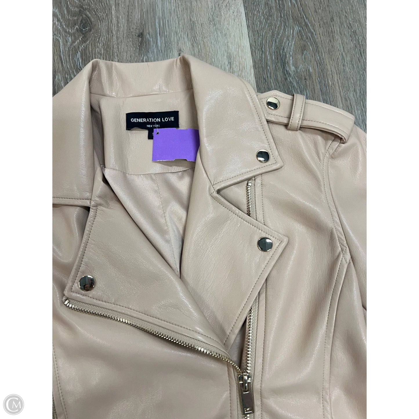 Jacket Moto By Generation Love In Tan, Size: S