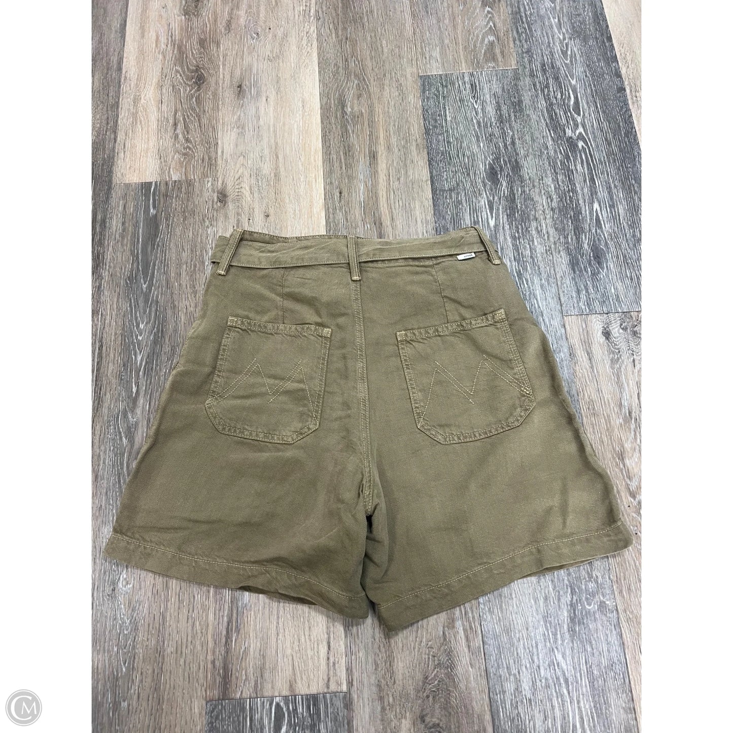 Shorts By Mother In Green Denim, Size: 1/25