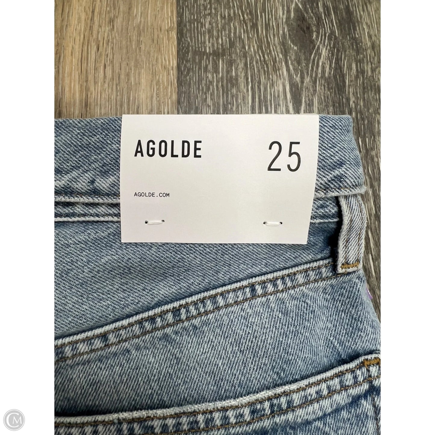 Jeans Straight By Agolde In Blue Denim, Size: 1/25