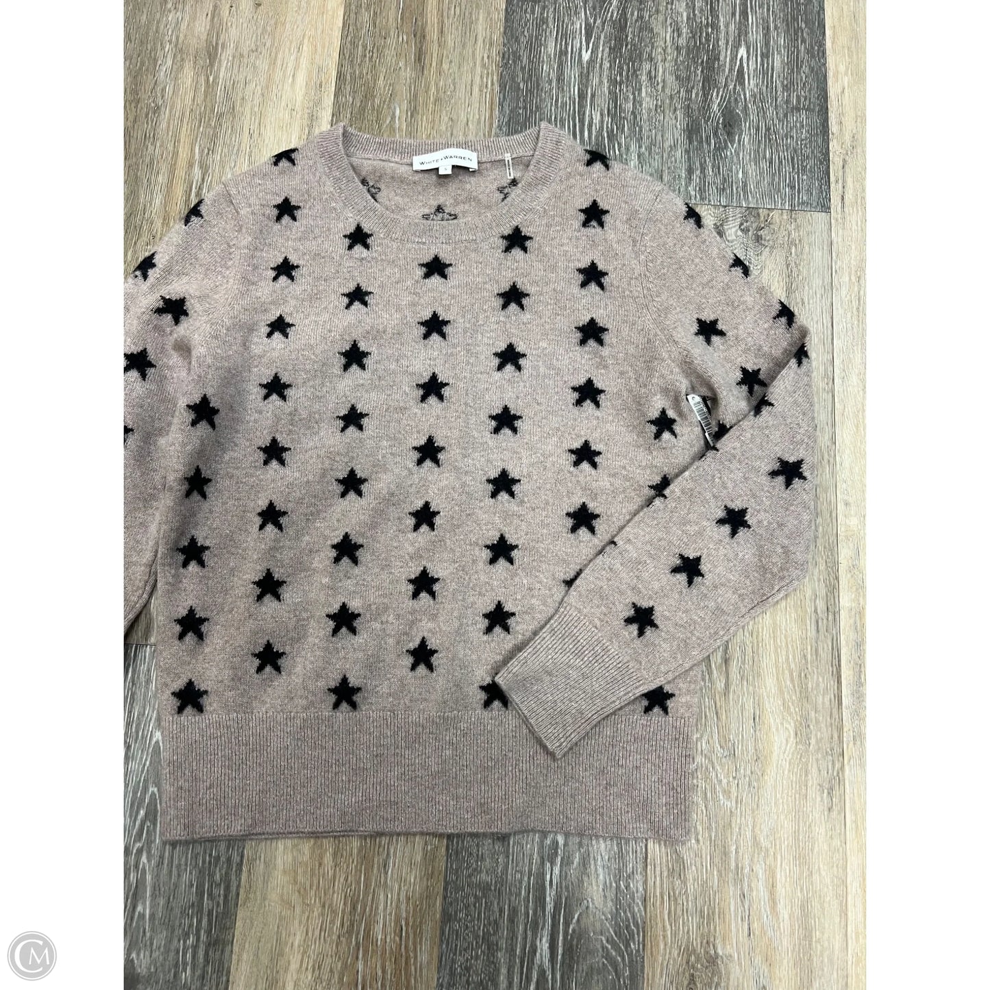 Sweater Cashmere By White And Warren In Striped Pattern, Size: S