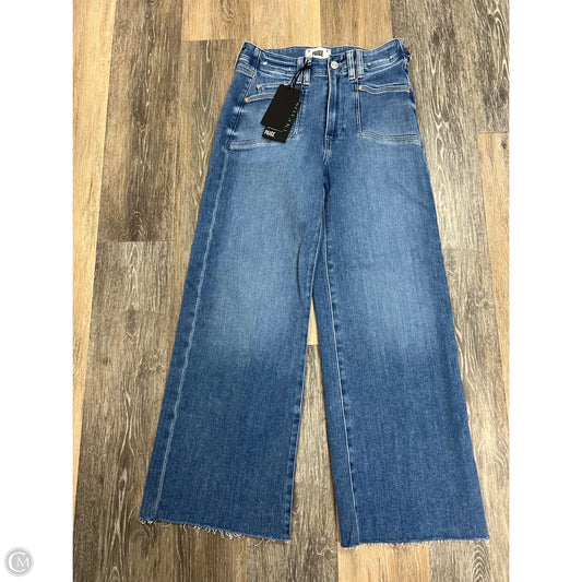 Jeans Wide Leg By Paige In Blue Denim, Size: 2/26