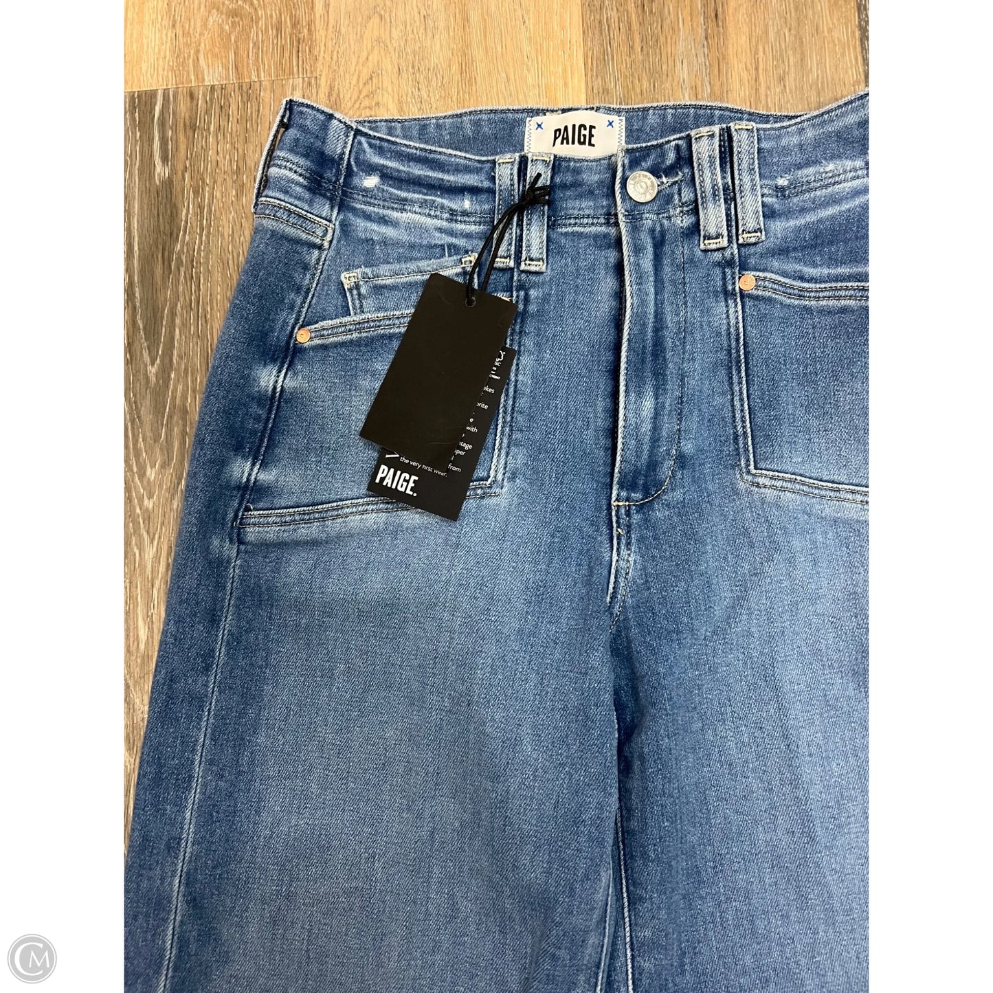 Jeans Wide Leg By Paige In Blue Denim, Size: 2/26