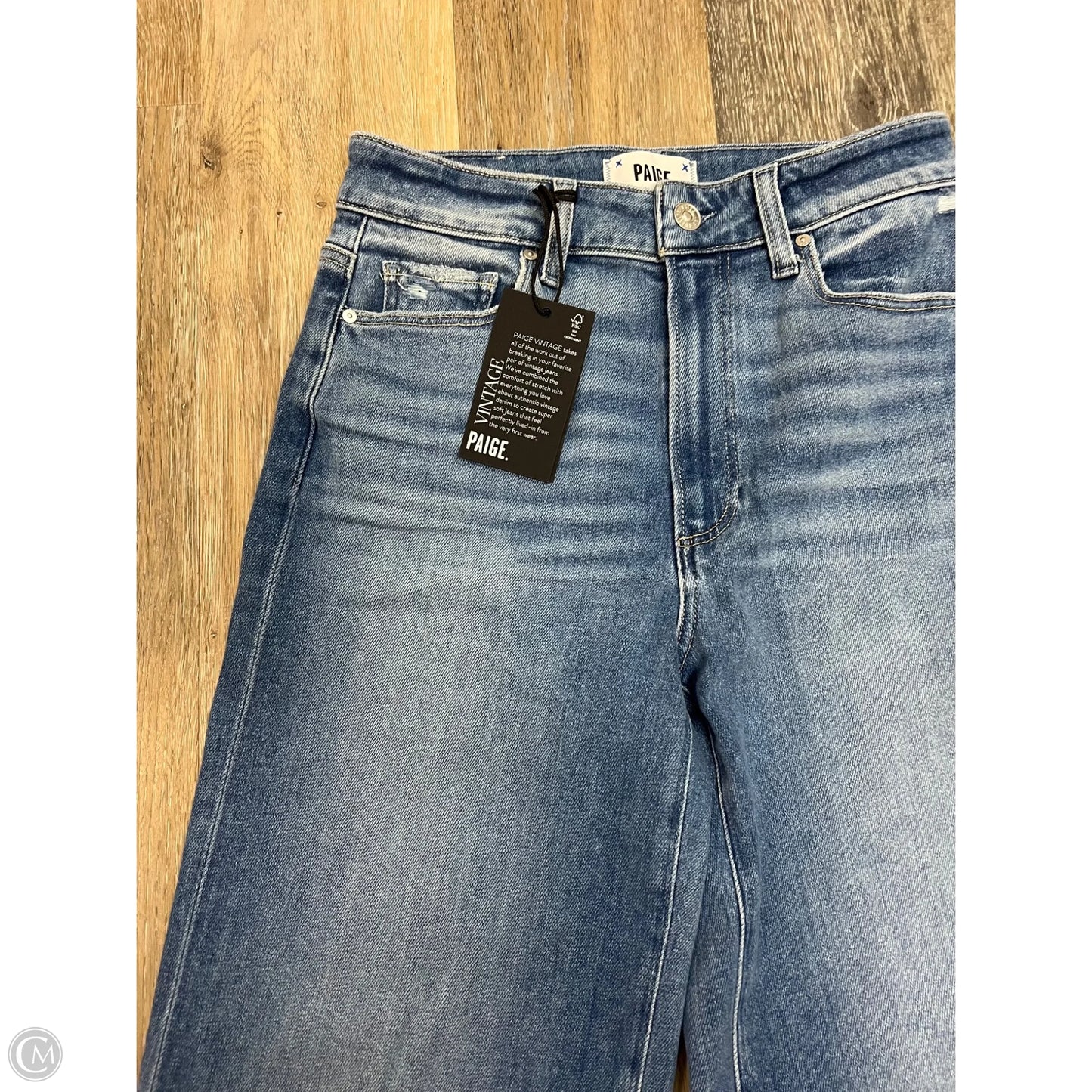 Jeans Wide Leg By Paige In Blue Denim, Size: 4/27