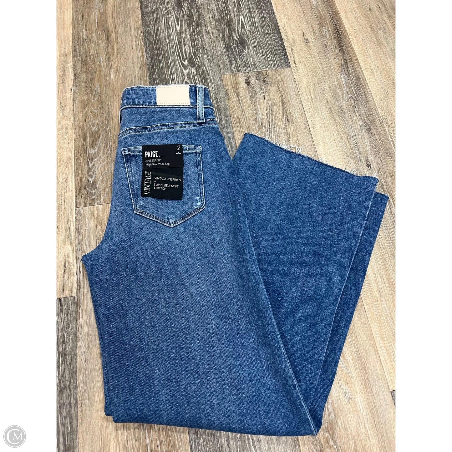 Jeans Wide Leg By Paige In Blue Denim, Size: 4/27