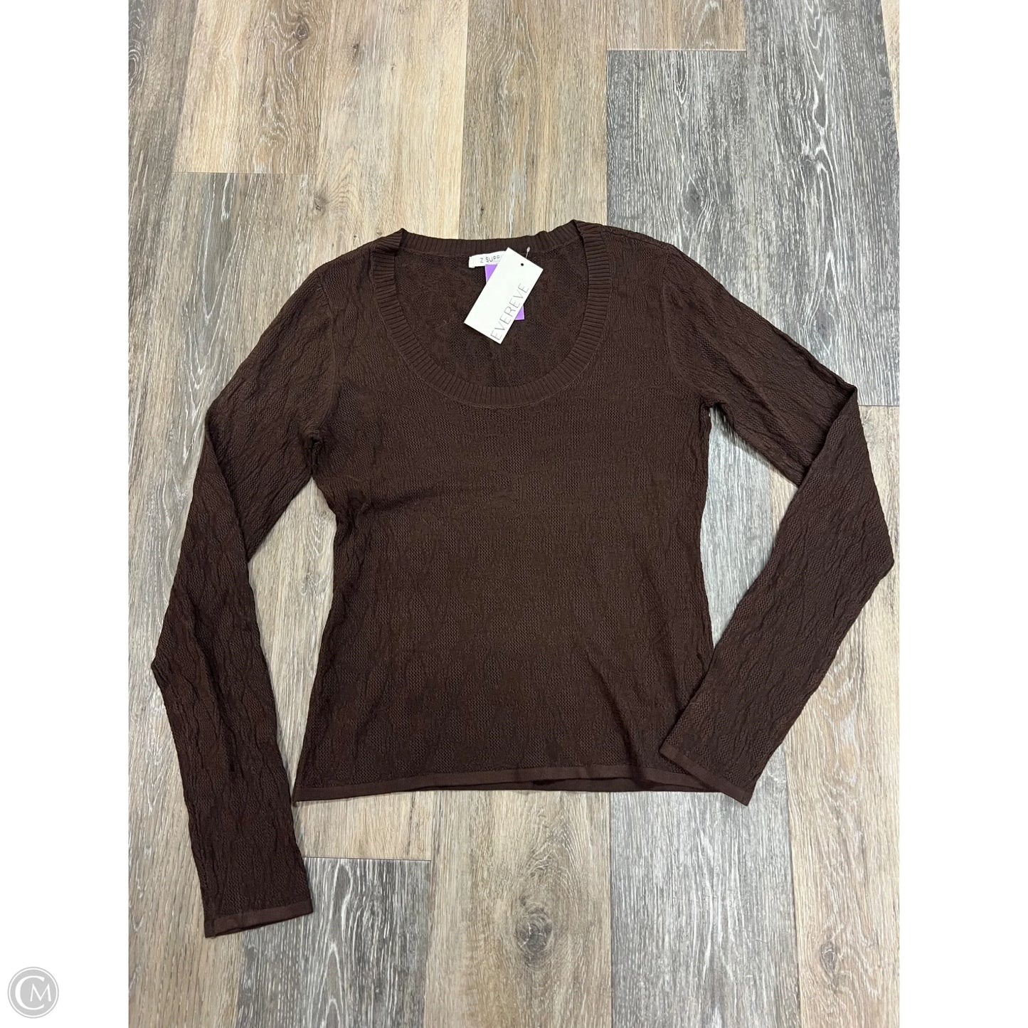Top Long Sleeve By Z Supply In Brown, Size: M