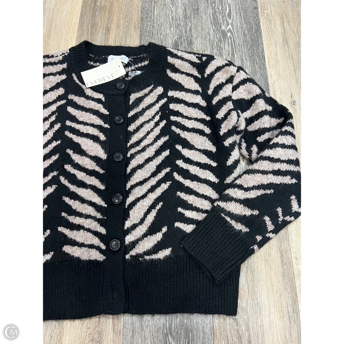 Sweater Cardigan By Evereve In Zebra Print, Size: S