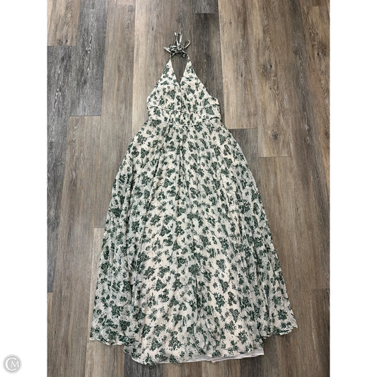 Dress Casual Maxi By Jenny Yoo In Green & White, Size: L
