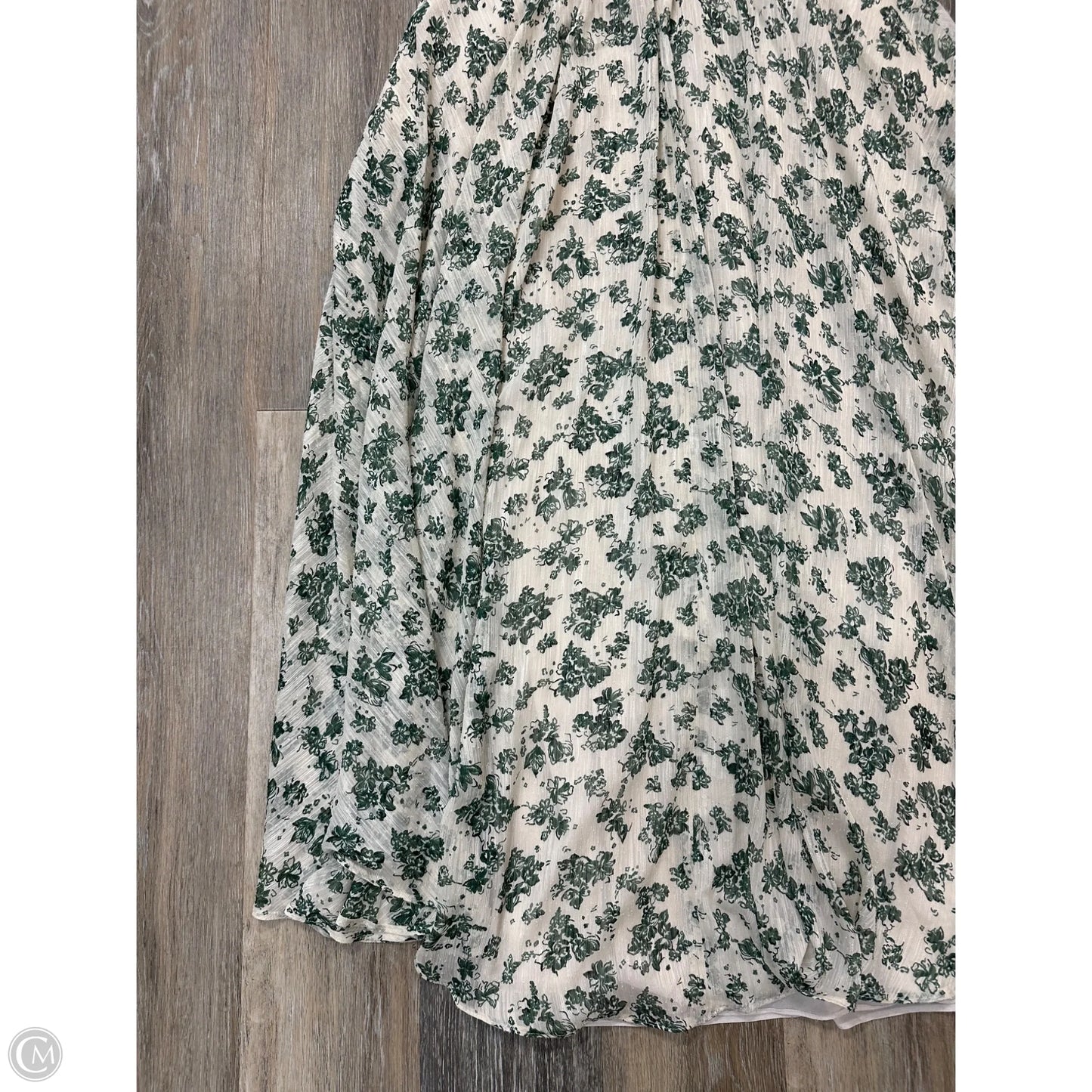 Dress Casual Maxi By Jenny Yoo In Green & White, Size: L
