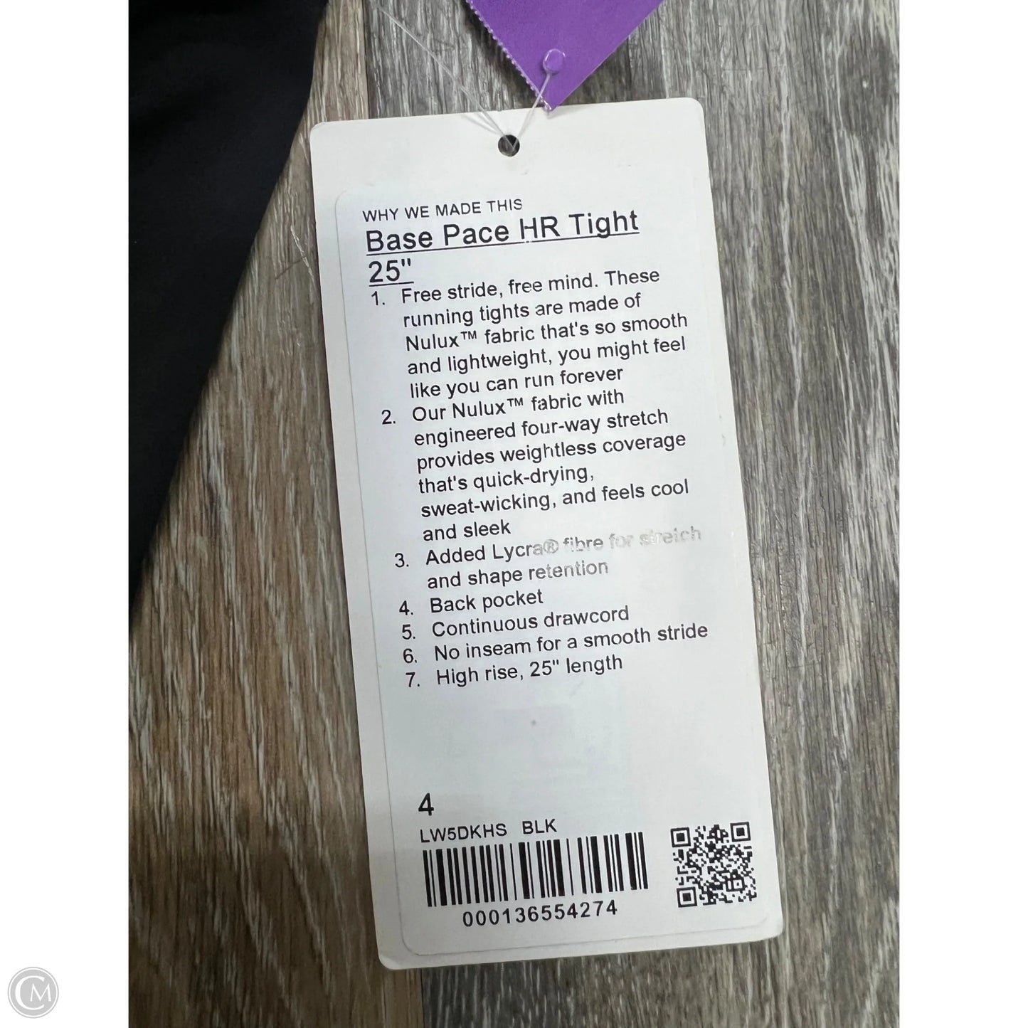 Athletic Leggings By Lululemon In Black, Size: 4